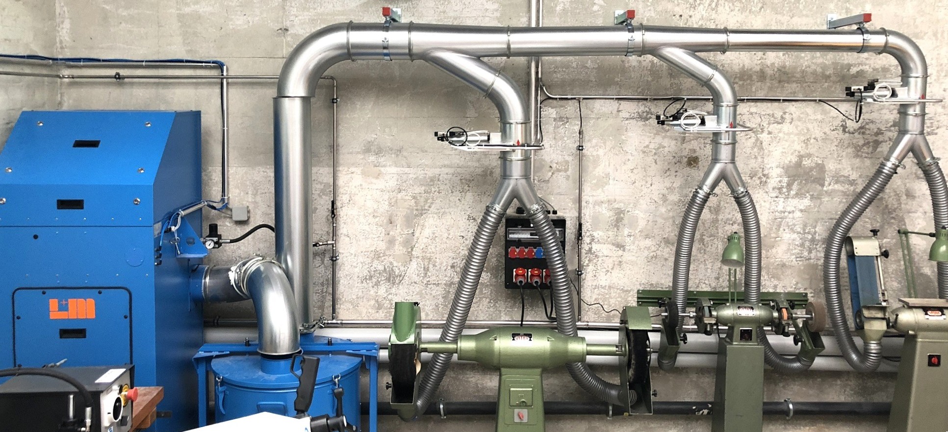 Schleifstationen - Die clevere Arbeitsplatzabsaugung inklusive Absauganlage von L+M AG