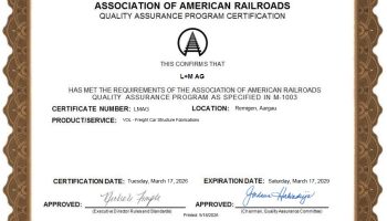 Zerfifikat-AAR-Association-of-American-Railroads